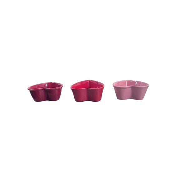 Chantal RED Heart Shaped 1 Cup Baking Dish - W/ 1 Pink & 1 Red 7oz Heart Dish - Picture 5 of 16